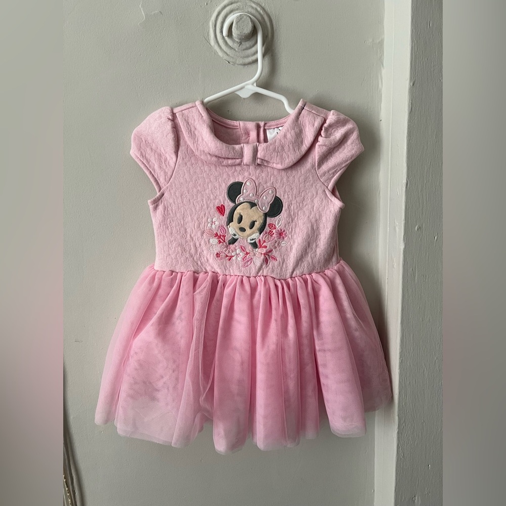 Disney Store Baby‎ Minnie Mouse Pink Dress, Size 9-12 Months
